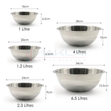 Load image into Gallery viewer, Stainless Steel Mixing Bowls - Easy-Grip Mixing Bowls for Baking, Cooking, Salad & Food Prep - Small, Medium and Large