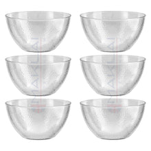 Load image into Gallery viewer, Dimpled Hard Plastic ‘Glass Look’ Salad Bowls. BPA-Free Durable Plastic with Flat Base.
