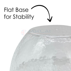 Dimpled Hard Plastic ‘Glass Look’ Salad Bowls. BPA-Free Durable Plastic with Flat Base.
