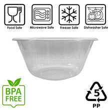 Load image into Gallery viewer, Set of 4 Plastic Mixing Bowls, BPA Free. Microwave, Dishwasher and Freezer Safe.