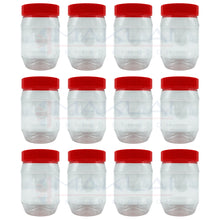 Load image into Gallery viewer, Sunpet Round Plastic Storage Jars with Red Lids
