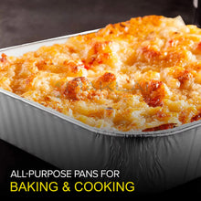 Load image into Gallery viewer, 20cm Square Disposable Aluminium Trays Air Fryer Liners - 8 inch Foil Pans for Prepping, Cooking, Roasting, Baking Food.

