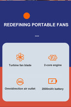 Load image into Gallery viewer, F860A Portable Neck Fan with 3 Speeds &amp; 360° Cooling Airflow, 2000mAh Rechargeable
