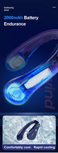 Load image into Gallery viewer, F860A Portable Neck Fan with 3 Speeds &amp; 360° Cooling Airflow, 2000mAh Rechargeable
