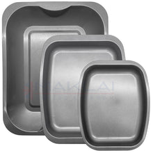 Load image into Gallery viewer, Multi-Pack Carbon Steel Grey Roasting Trays, Oven Roaster Pans
