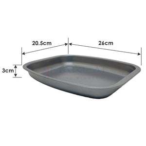 Multi-Pack Carbon Steel Grey Roasting Trays, Oven Roaster Pans