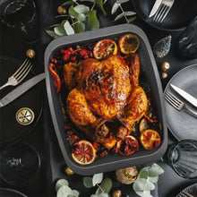 Load image into Gallery viewer, Multi-Pack Carbon Steel Grey Roasting Trays, Oven Roaster Pans
