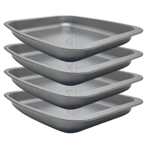 Multi-Pack Carbon Steel Grey Roasting Trays, Oven Roaster Pans