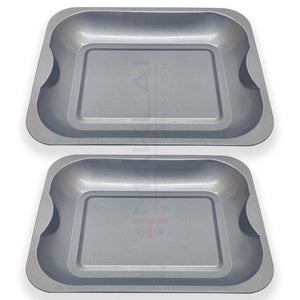 Multi-Pack Carbon Steel Grey Roasting Trays, Oven Roaster Pans