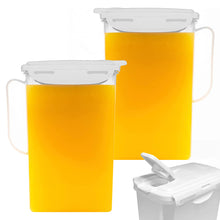 Load image into Gallery viewer, Clip &amp; Lock Seal 2 Litre Fridge Door Jug with White Lid, Ideal for Juice, Milk, Water and More. BPA-Free.
