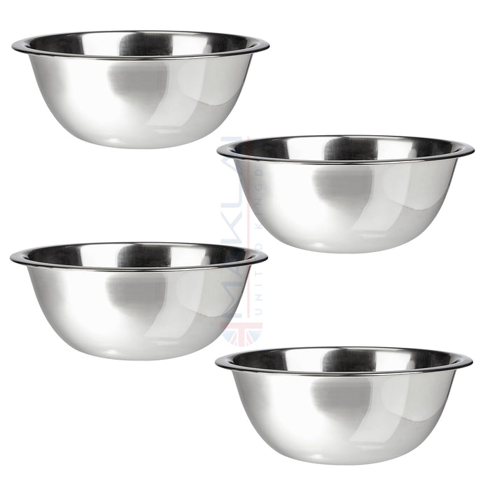 Stainless Steel Mixing Bowls - Easy-Grip Mixing Bowls for Baking, Cooking, Salad & Food Prep - Small, Medium and Large