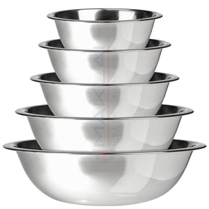 Stainless Steel Mixing Bowls - Easy-Grip Mixing Bowls for Baking, Cooking, Salad & Food Prep - Small, Medium and Large