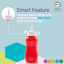 Load image into Gallery viewer, Squeezy Sauce Bottles with Twist Nozzle Cap, Food Grade Plastic Squeeze Condiment Bottle Set
