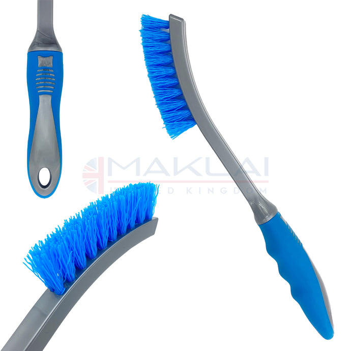 Long Handle Grout/Crevice Cleaning Brush Tool - Easily Remove Dirt and Grime from Tile Groove Gaps