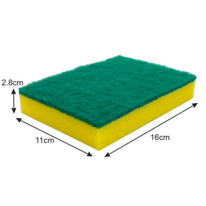 Heavy Duty Large Scrub Sponges 16 x 11 x 2.8cm, Multi-Purpose for Kitchen, Bathroom, and Commercial use