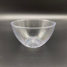 Load image into Gallery viewer, Dimpled Hard Plastic ‘Glass Look’ Salad Bowls. BPA-Free Durable Plastic with Flat Base.
