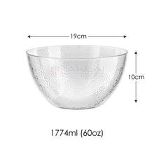 Load image into Gallery viewer, Dimpled Hard Plastic ‘Glass Look’ Salad Bowls. BPA-Free Durable Plastic with Flat Base.
