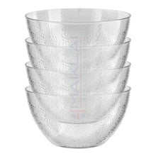 Load image into Gallery viewer, Dimpled Hard Plastic ‘Glass Look’ Salad Bowls. BPA-Free Durable Plastic with Flat Base.
