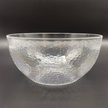 Load image into Gallery viewer, Dimpled Hard Plastic ‘Glass Look’ Salad Bowls. BPA-Free Durable Plastic with Flat Base.
