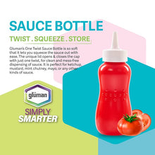 Load image into Gallery viewer, Squeezy Sauce Bottles with Twist Nozzle Cap, Food Grade Plastic Squeeze Condiment Bottle Set
