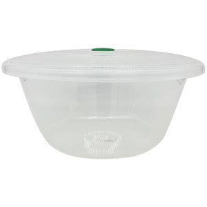 Large 30cm Plastic Bowl with Lid, BPA Free. 7 Litre Microwave Container, Dishwasher and Freezer Safe