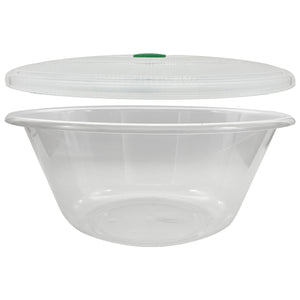 Large 30cm Plastic Bowl with Lid, BPA Free. 7 Litre Microwave Container, Dishwasher and Freezer Safe