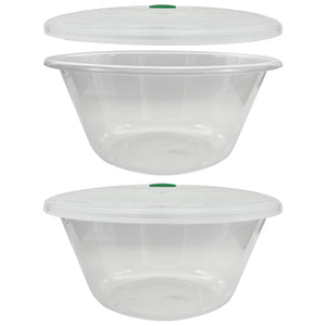 Large 30cm Plastic Bowl with Lid, BPA Free. 7 Litre Microwave Container, Dishwasher and Freezer Safe