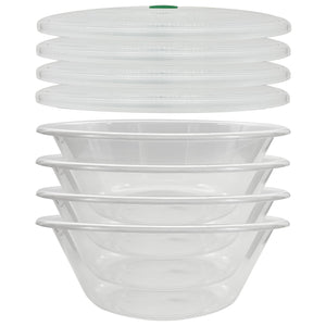 Large 30cm Plastic Bowl with Lid, BPA Free. 7 Litre Microwave Container, Dishwasher and Freezer Safe