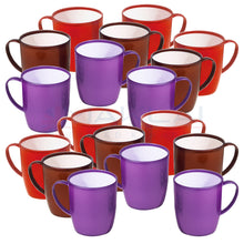 Load image into Gallery viewer, Unbreakable Lightweight Plastic Drinking Cups for Camping, Kids Party, Travel &amp; Outdoor Tea Coffee Mugs BPA Free with Handle
