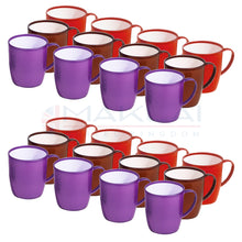 Load image into Gallery viewer, Unbreakable Lightweight Plastic Drinking Cups for Camping, Kids Party, Travel &amp; Outdoor Tea Coffee Mugs BPA Free with Handle
