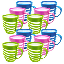 Load image into Gallery viewer, Unbreakable Lightweight Plastic Drinking Cups for Camping, Kids Party, Travel &amp; Outdoor Tea Coffee Mugs BPA Free with Handle
