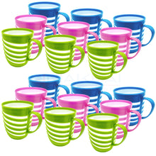 Load image into Gallery viewer, Unbreakable Lightweight Plastic Drinking Cups for Camping, Kids Party, Travel &amp; Outdoor Tea Coffee Mugs BPA Free with Handle
