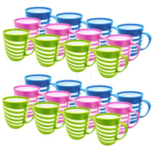 Load image into Gallery viewer, Unbreakable Lightweight Plastic Drinking Cups for Camping, Kids Party, Travel &amp; Outdoor Tea Coffee Mugs BPA Free with Handle
