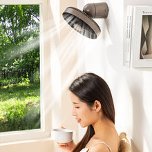 Load image into Gallery viewer, F25 Silent Portable Wireless Fan with Fragrance Diffuser, Detachable Tripod, Night Light and Remote Control. Wall Mount &amp; Hanging Options, 3 Speeds
