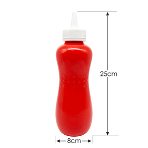 Squeezy Sauce Bottles with Twist Nozzle Cap, Food Grade Plastic Squeeze Condiment Bottle Set
