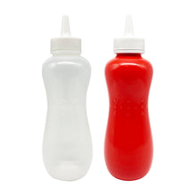 Load image into Gallery viewer, Squeezy Sauce Bottles with Twist Nozzle Cap, Food Grade Plastic Squeeze Condiment Bottle Set
