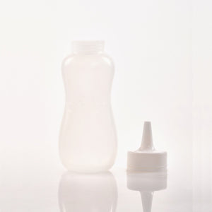 Squeezy Sauce Bottles with Twist Nozzle Cap, Food Grade Plastic Squeeze Condiment Bottle Set