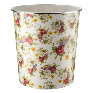 7.7L Floral Plastic Waste Paper Dust Bin