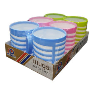 Unbreakable Lightweight Plastic Drinking Cups for Camping, Kids Party, Travel & Outdoor Tea Coffee Mugs BPA Free with Handle