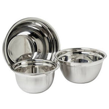 Load image into Gallery viewer, 3 Piece Stainless Steel Deep Mixing Bowl Set 18/22/26cm
